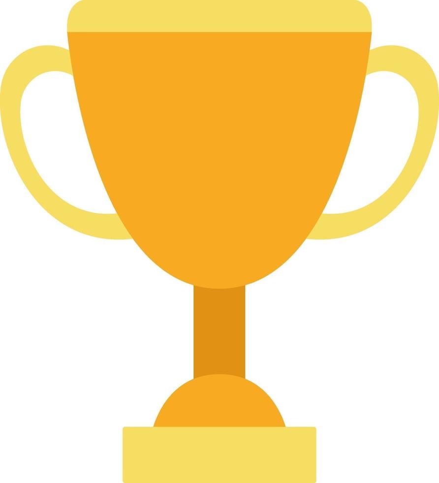 Golden trophy, illustration, vector on white background