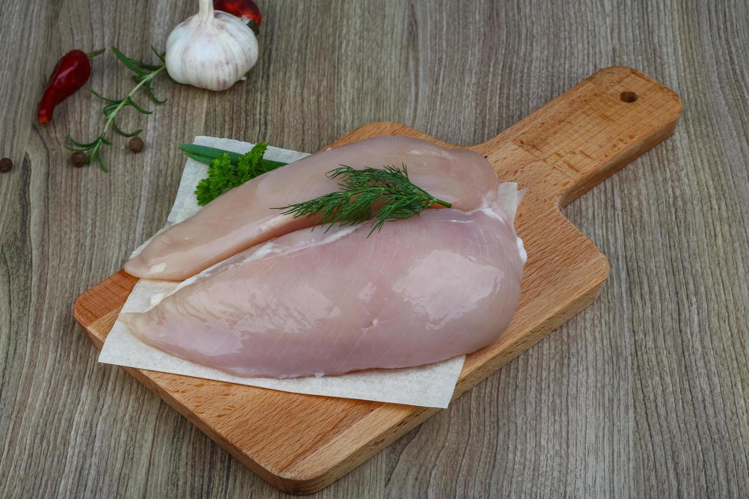 Raw chicken breast photo