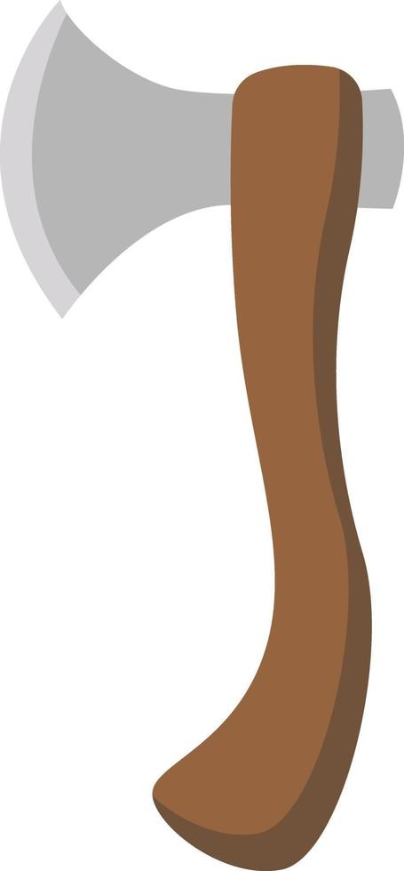 Brown ax, illustration, vector on white background