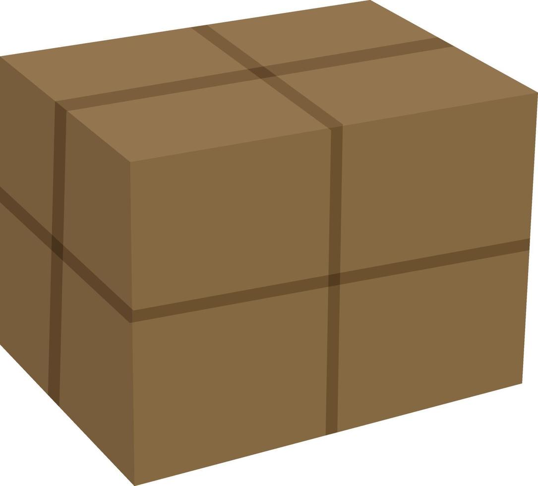 Carton box, illustration, vector on white background