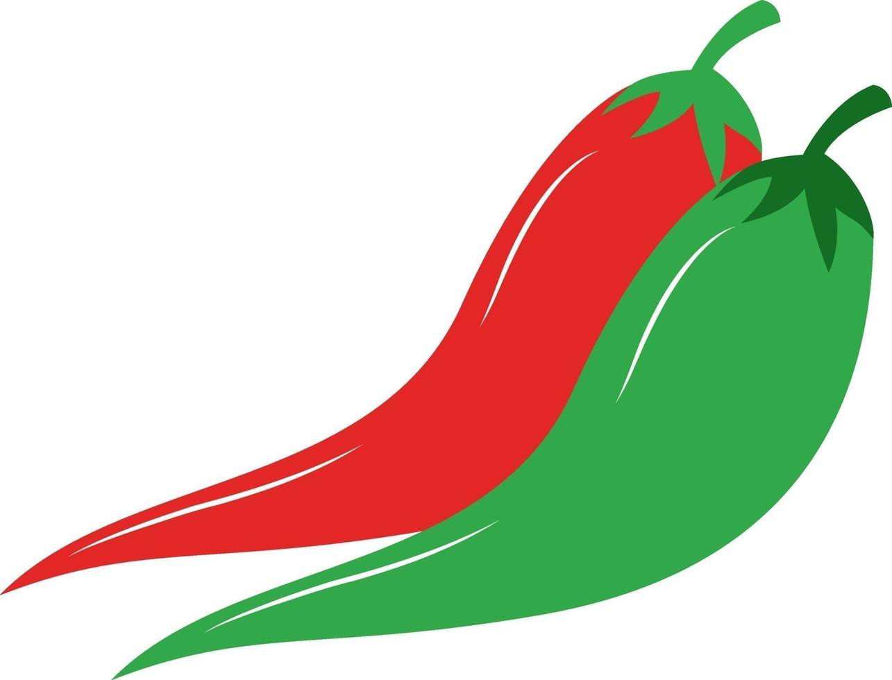 Hot chilli papers, illustration, vector on white background