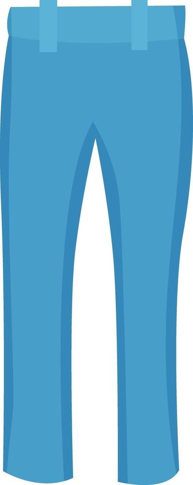 Mujer jeans azul, ilustración, vector sobre fondo blanco.