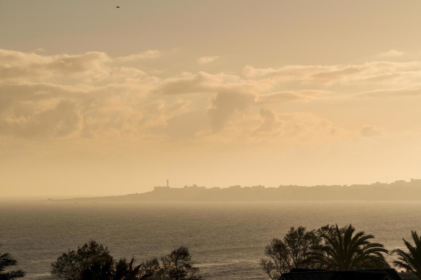 Scene at mediterranean beach resort in Tunisia. photo