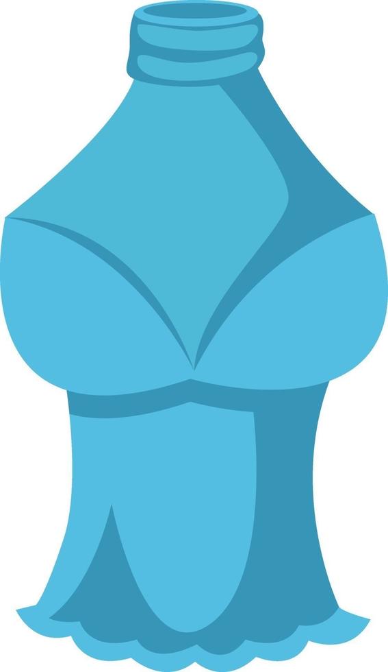 Blue woman skirt, illustration, vector on white background