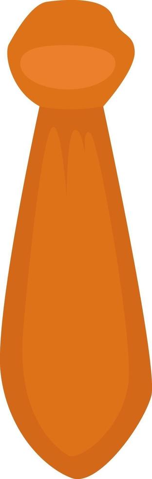 Hombre naranja corbata, ilustración, vector sobre fondo blanco.