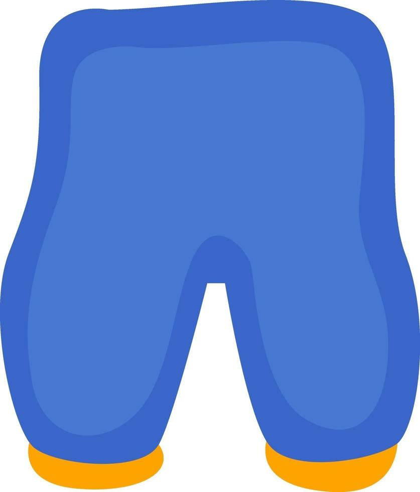 Blue shorts, illustration, vector on white background