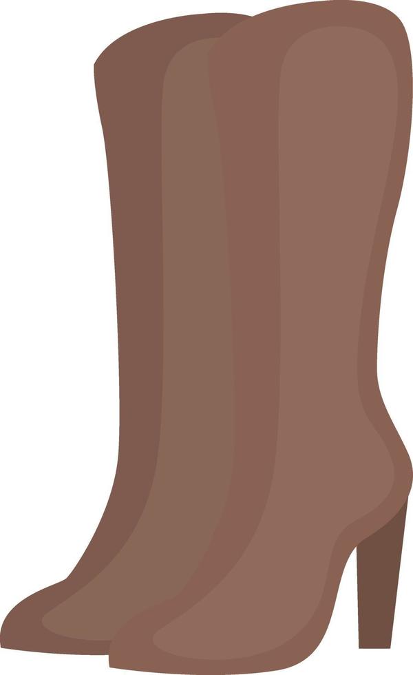botas largas de mujer, ilustración, vector sobre fondo blanco
