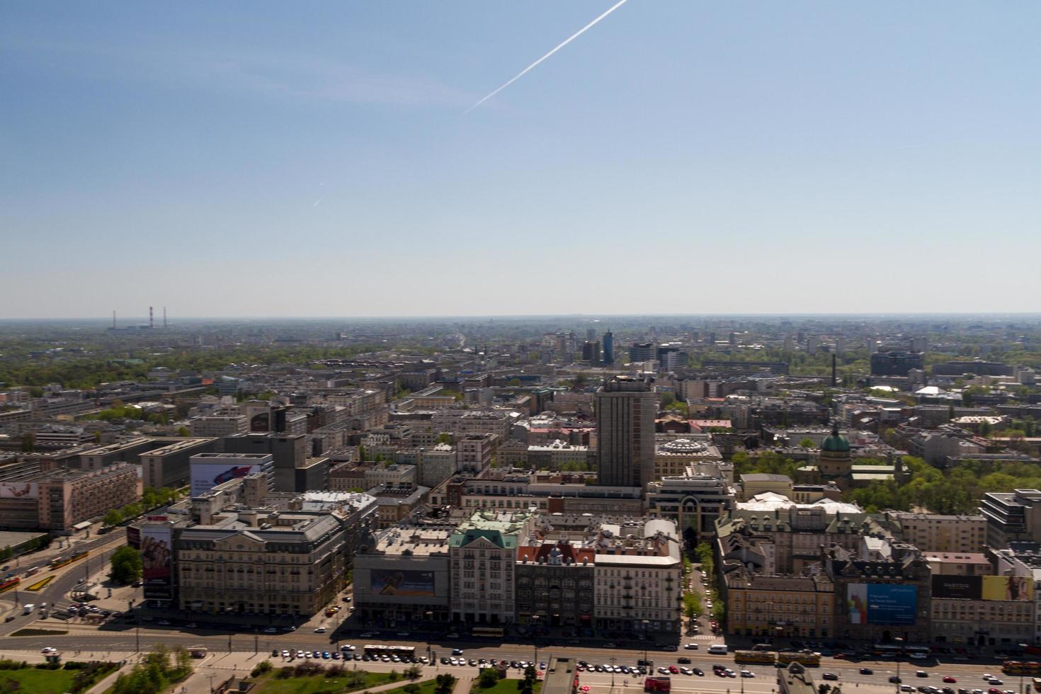 Warsaw skyline with warsaw towers photo