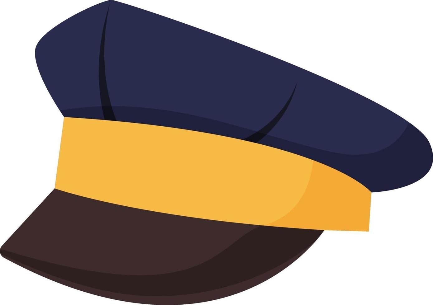 gorra de policía, ilustración, vector sobre fondo blanco