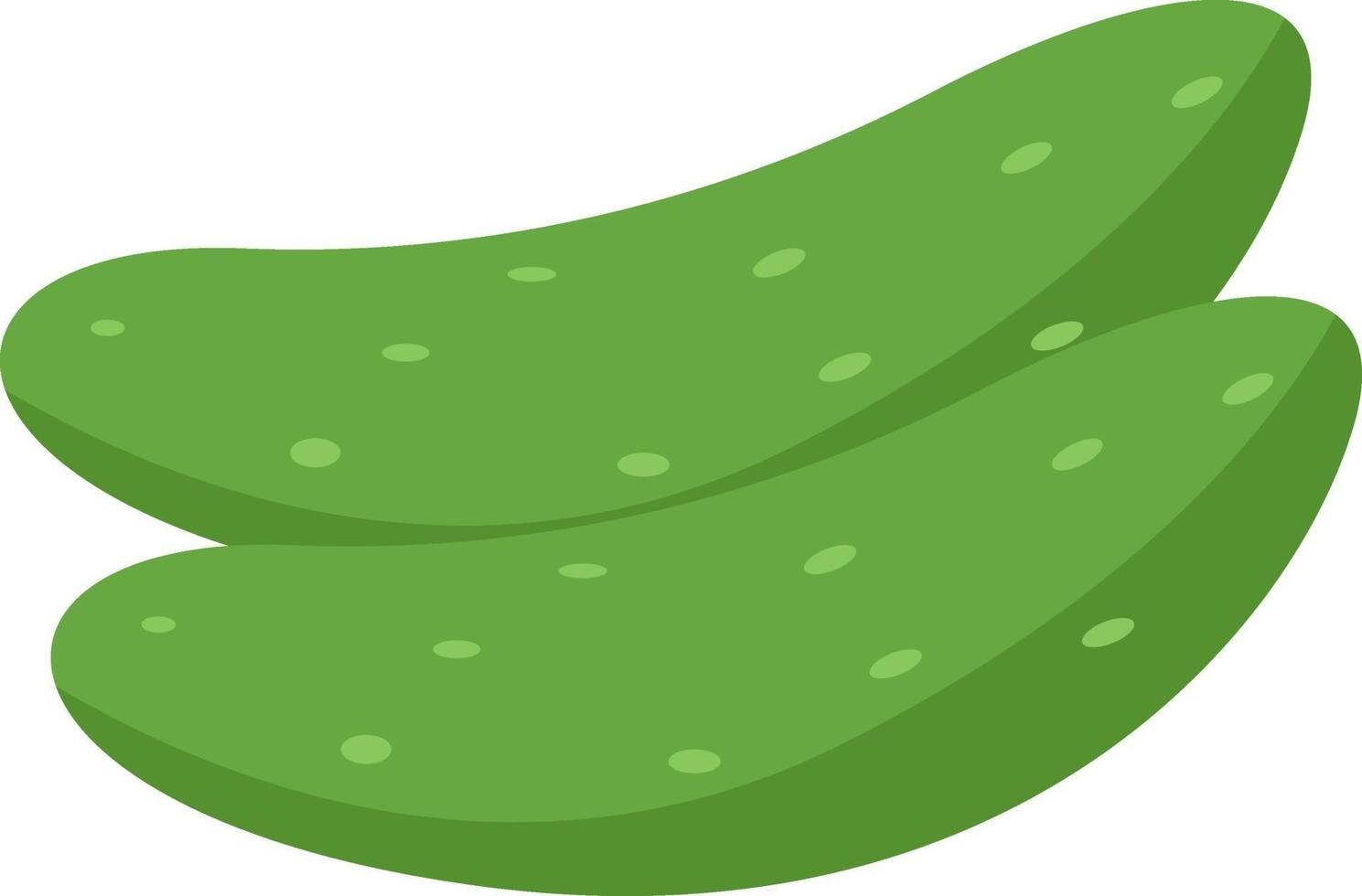 Green cucumbers, illustration, vector on white background