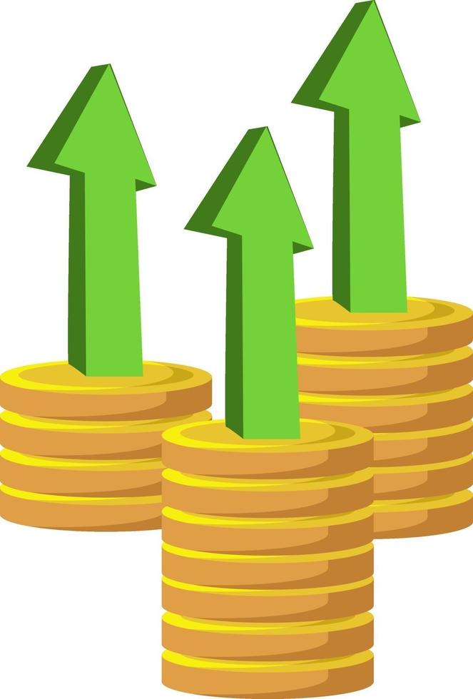 Economy growth, illustration, vector on white background