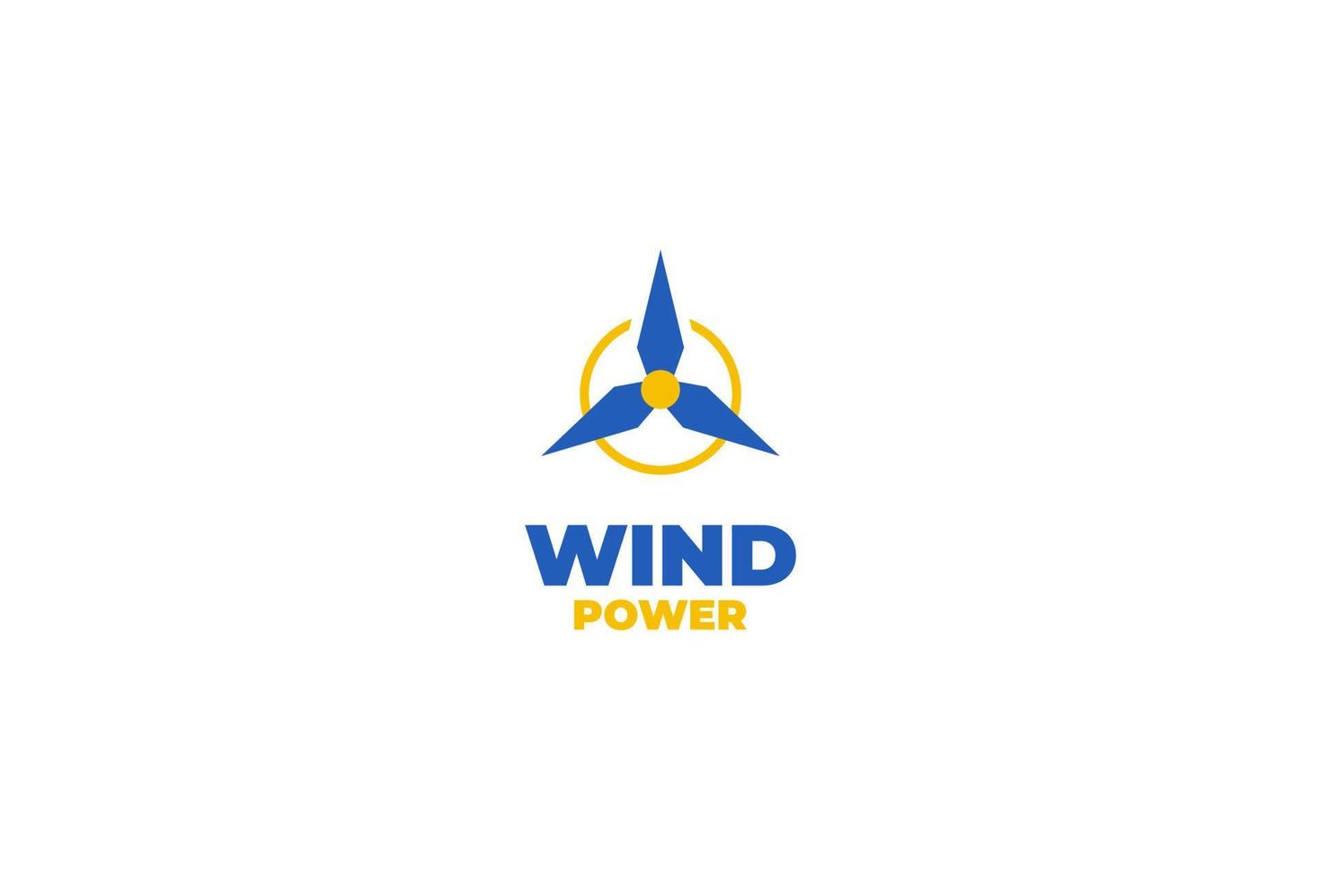 Wind power logo design vector illustration idea