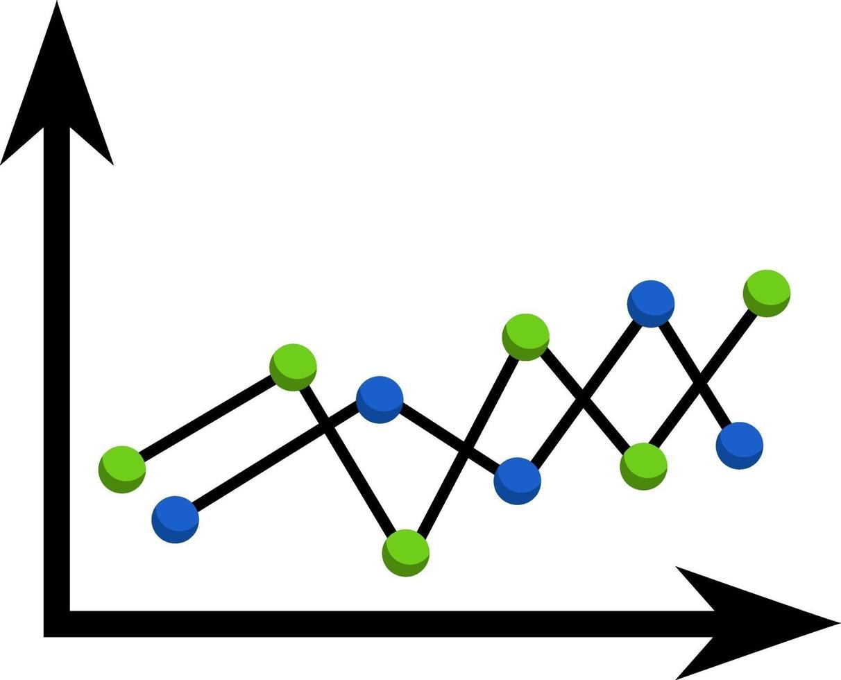 Graph, illustration, vector on white background