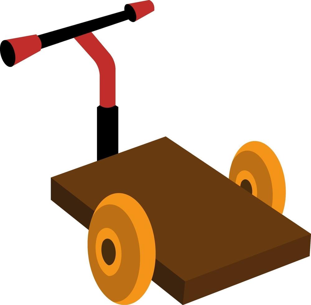 Loading trolley, illustration, vector on white background