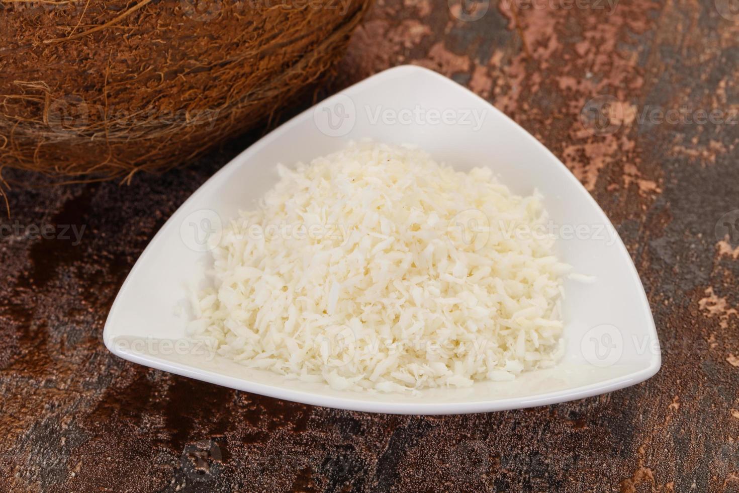 Coconut shredded chip with nut photo