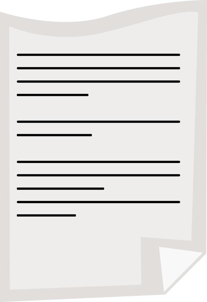 Notes on paper, illustration, vector on white background