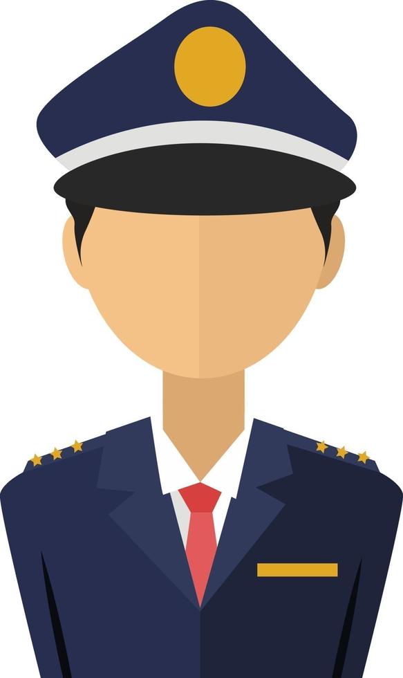 Police officer, illustration, vector on white background