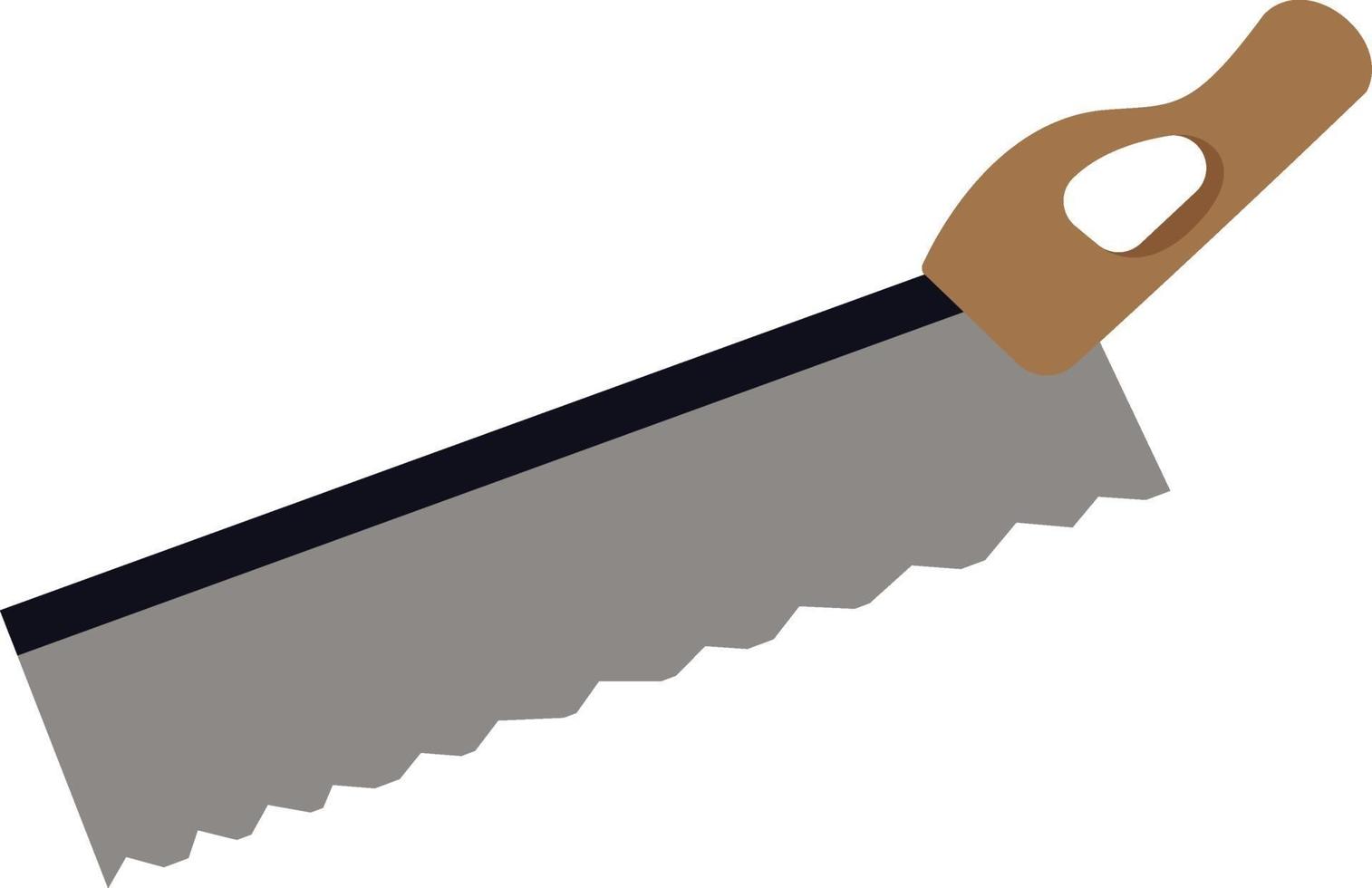 Hand saw, illustration, vector on white background