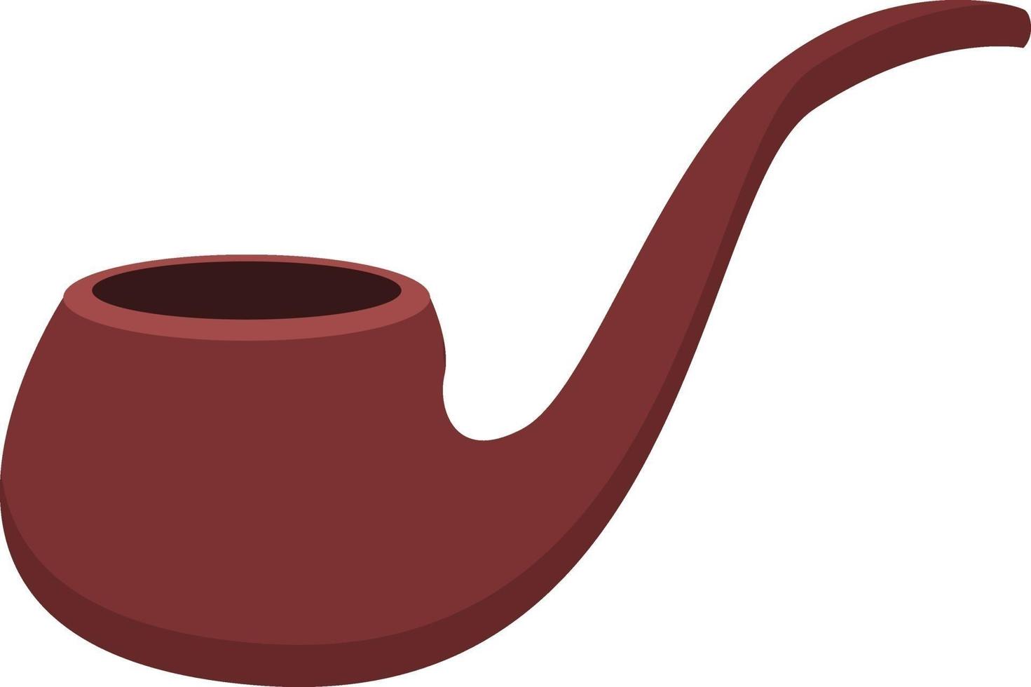 Smoking pipe, illustration, vector on white background