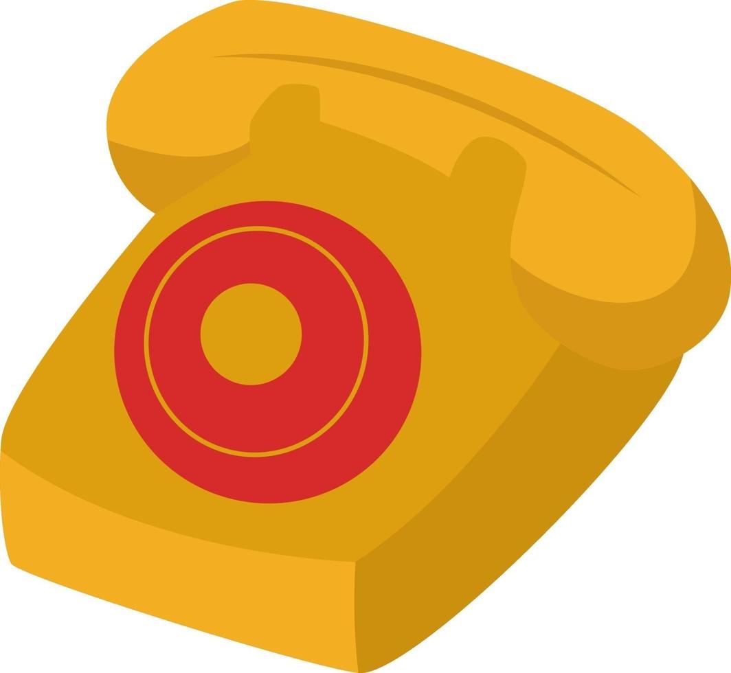 Retro telephone, illustration, vector on white background