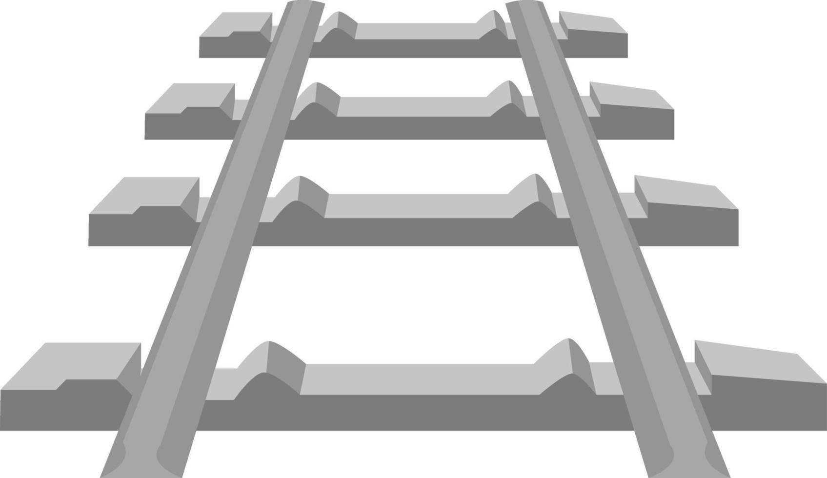 Train track, illustration, vector on white background