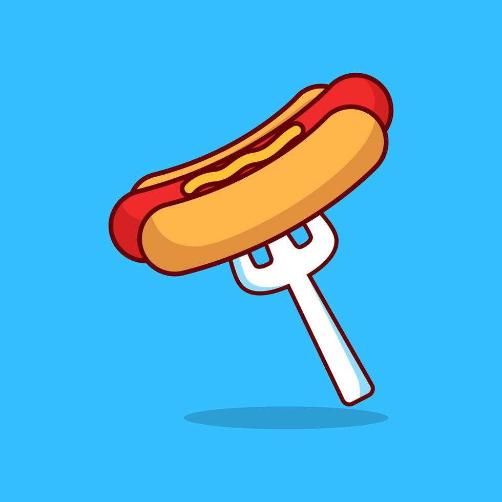 icono de ilustración de comida de hotdog vector de diseño de logotipo premium