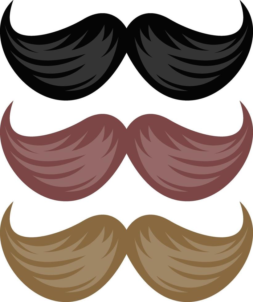Mustaches, illustration, vector on white background