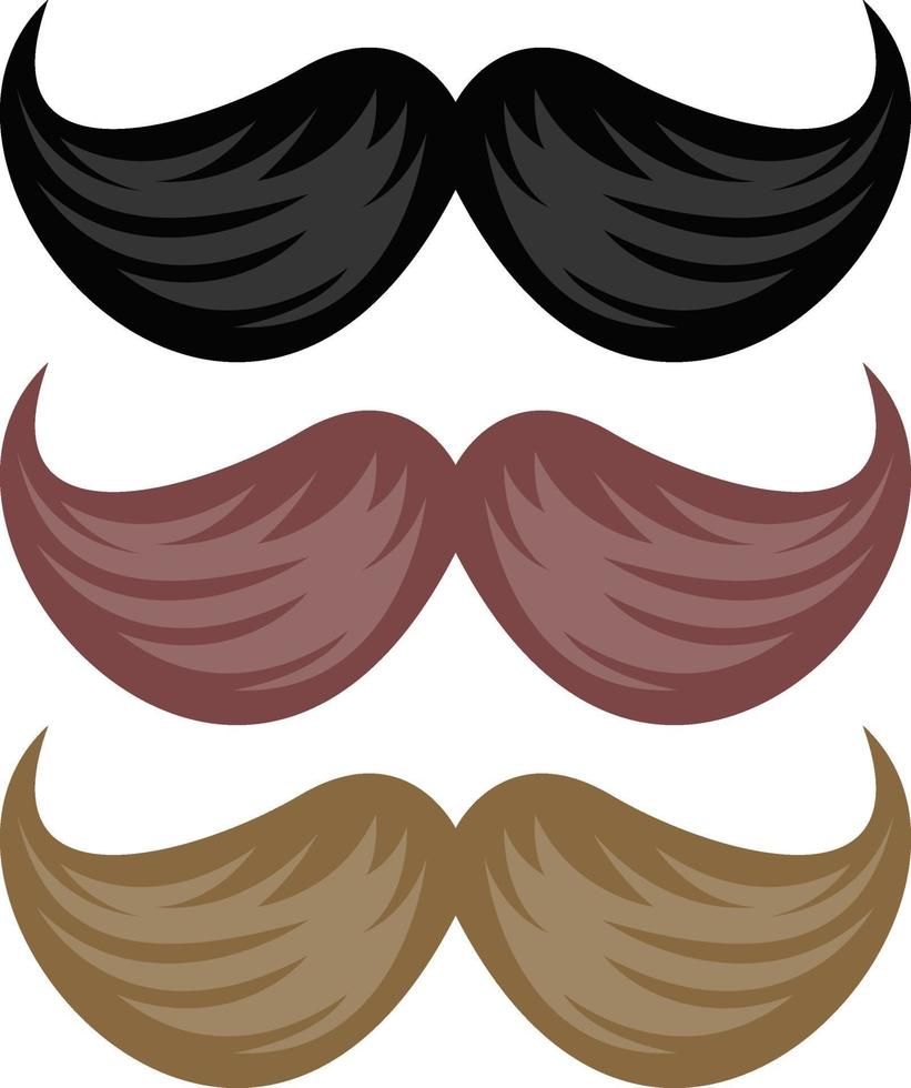 bigotes, ilustración, vector sobre fondo blanco