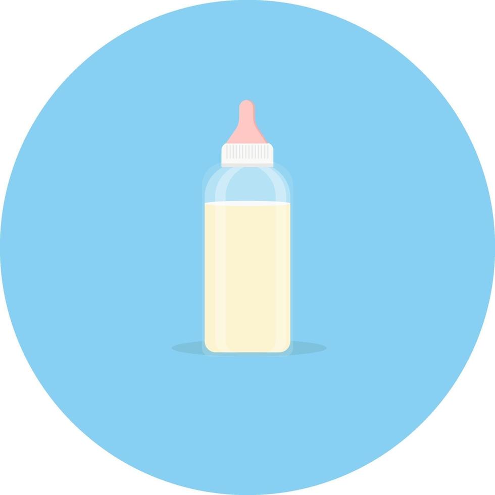 Small baby bottle, illustration, vector on a white background.