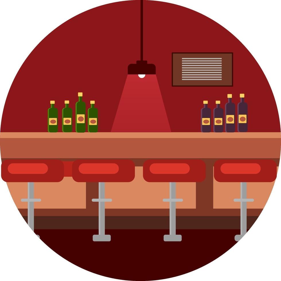 Small bar, illustration, vector on a white background.