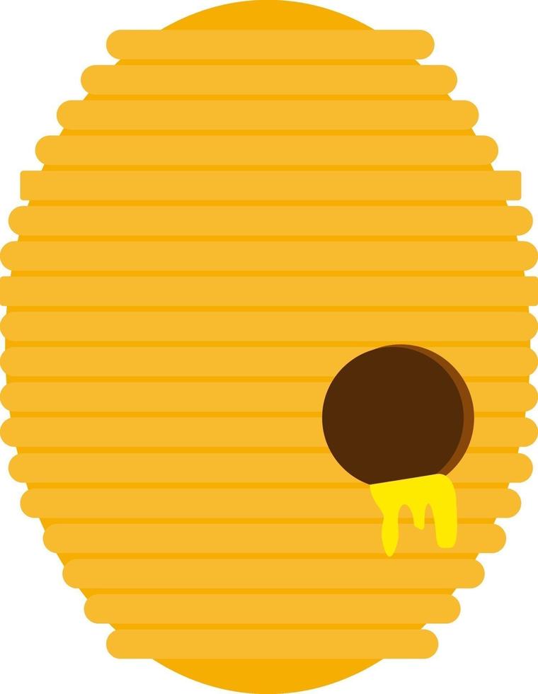 Bee hive, illustration, vector on a white background.