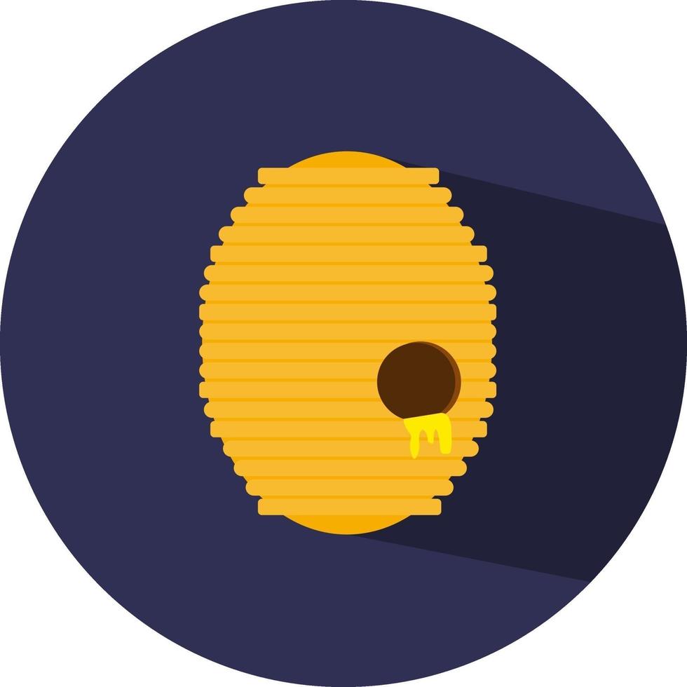 Bee hive, illustration, vector on a white background.