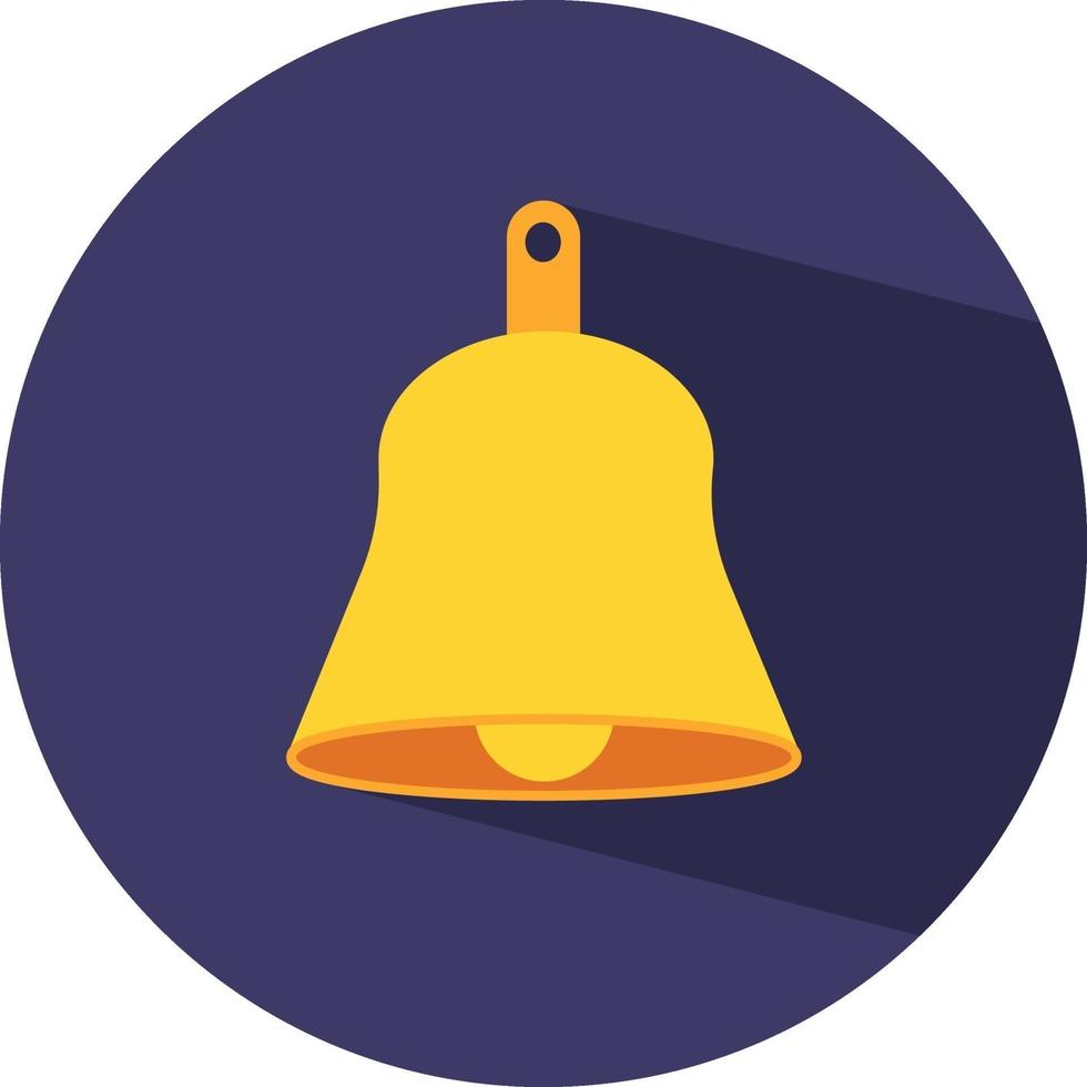 Golden bell, illustration, vector on a white background.