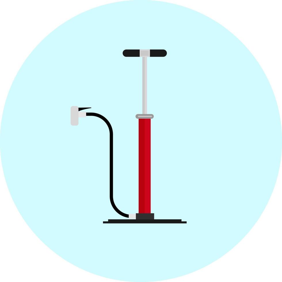 Bike pump, illustration, vector on a white background.