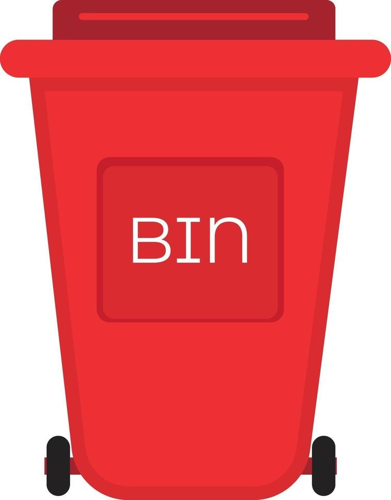 Red bin, illustration, vector on a white background. 12269958 Vector
