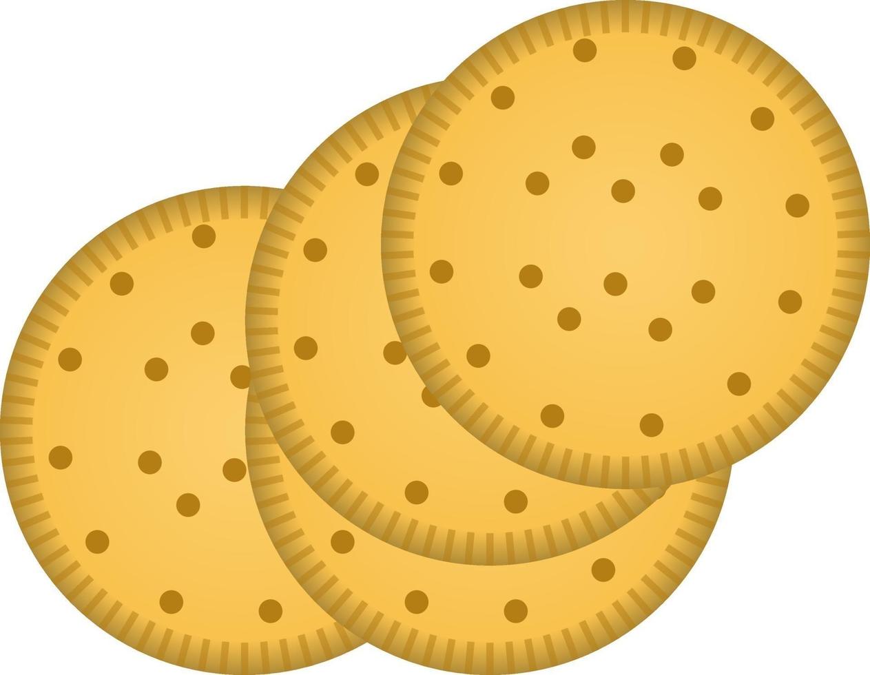 galletas pequeñas, ilustración, vector sobre fondo blanco.
