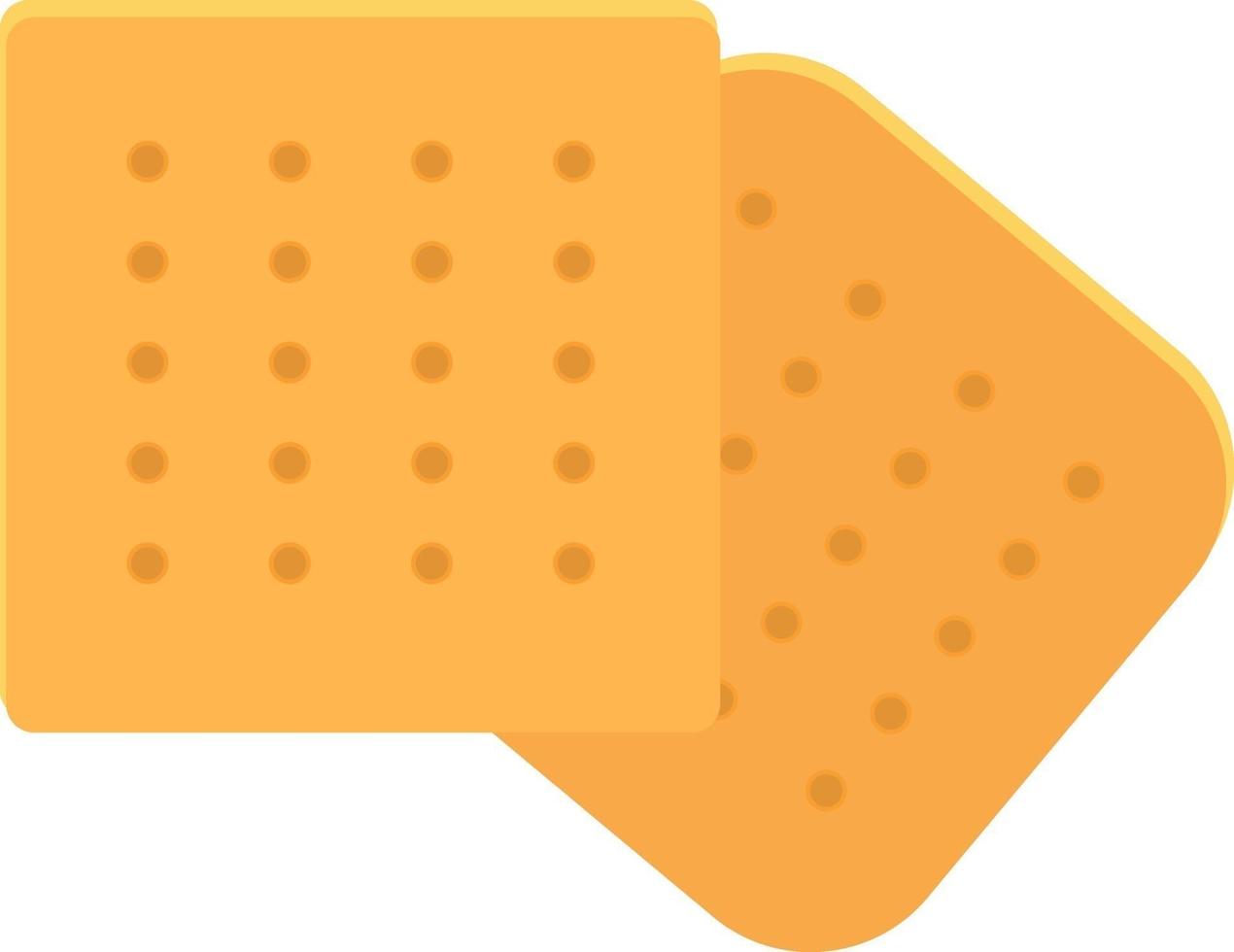 Bisquit with dots, illustration, vector on a white background.