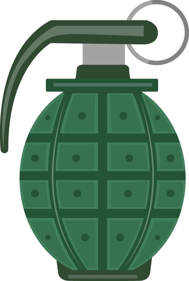 Hand bomb, illustration, vector on a white background.