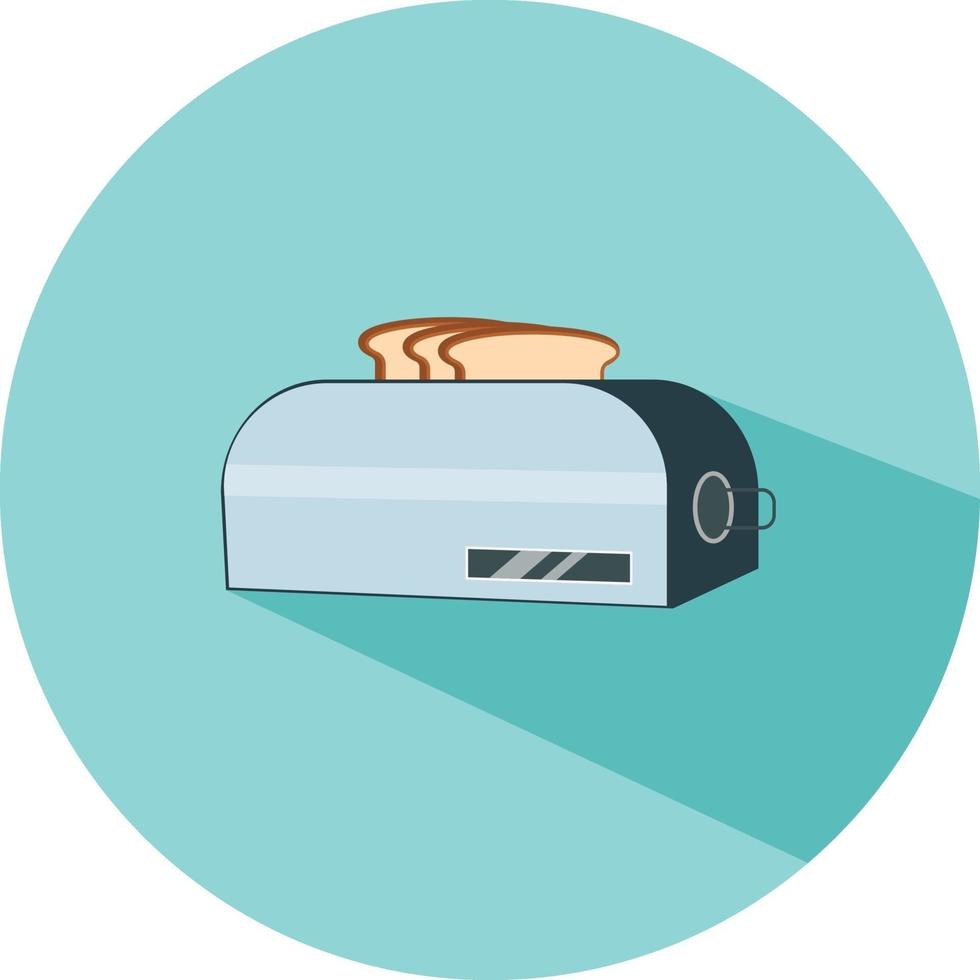 Bread toaster, illustration, vector on a white background.