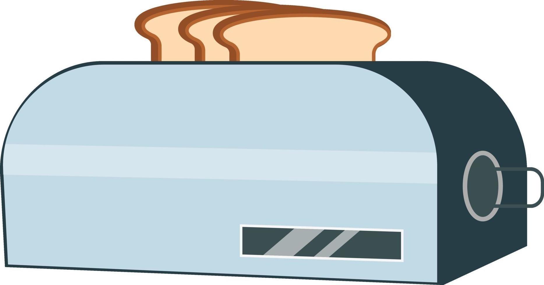 Bread toaster, illustration, vector on a white background.