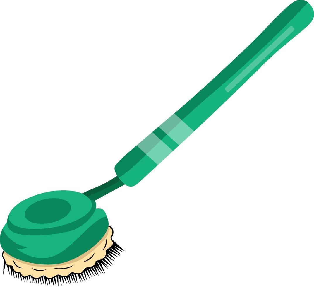 Cleaning brush, illustration, vector on a white background.