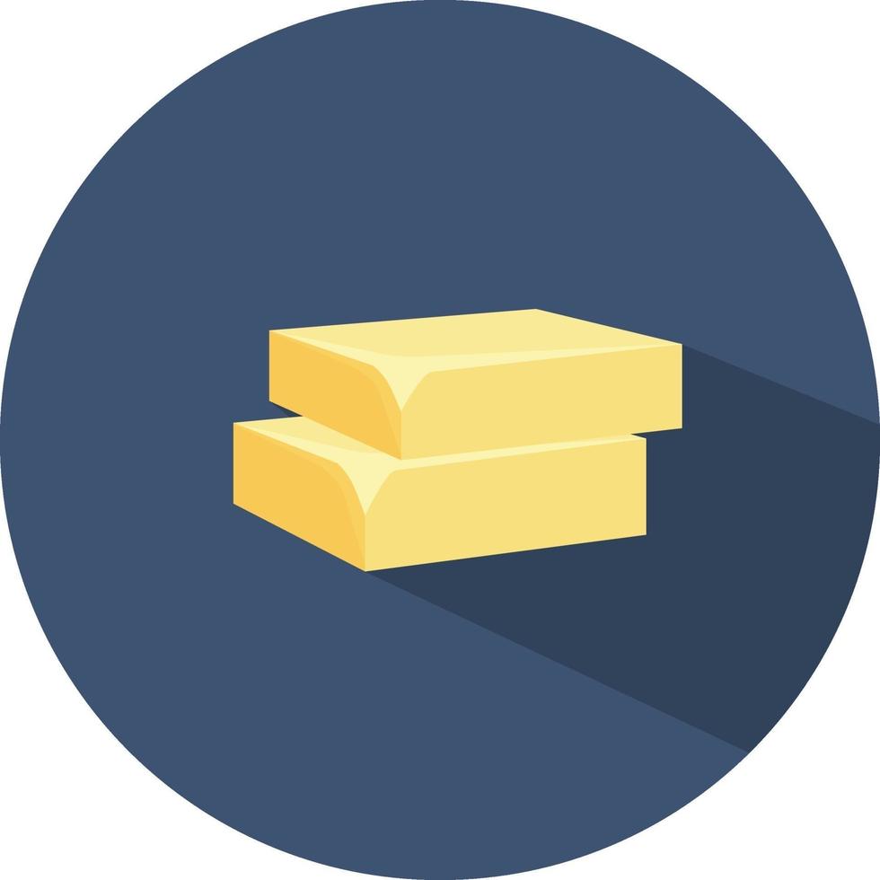 Two blocks of butter, illustration, vector on a white background.