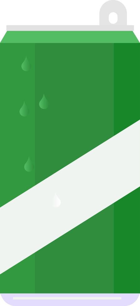 Green can, illustration, vector on a white background.