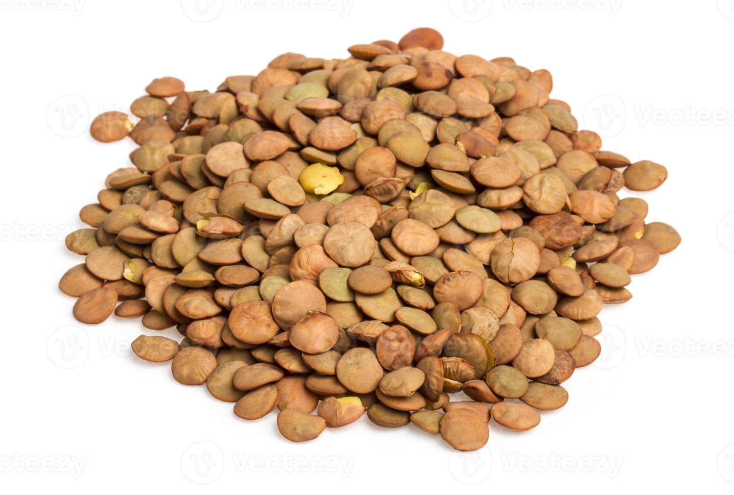 Lentils Isolated on White Background photo