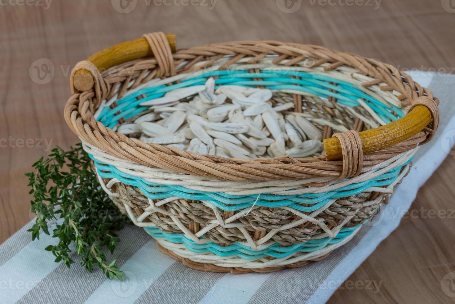 White sunflower seeds photo