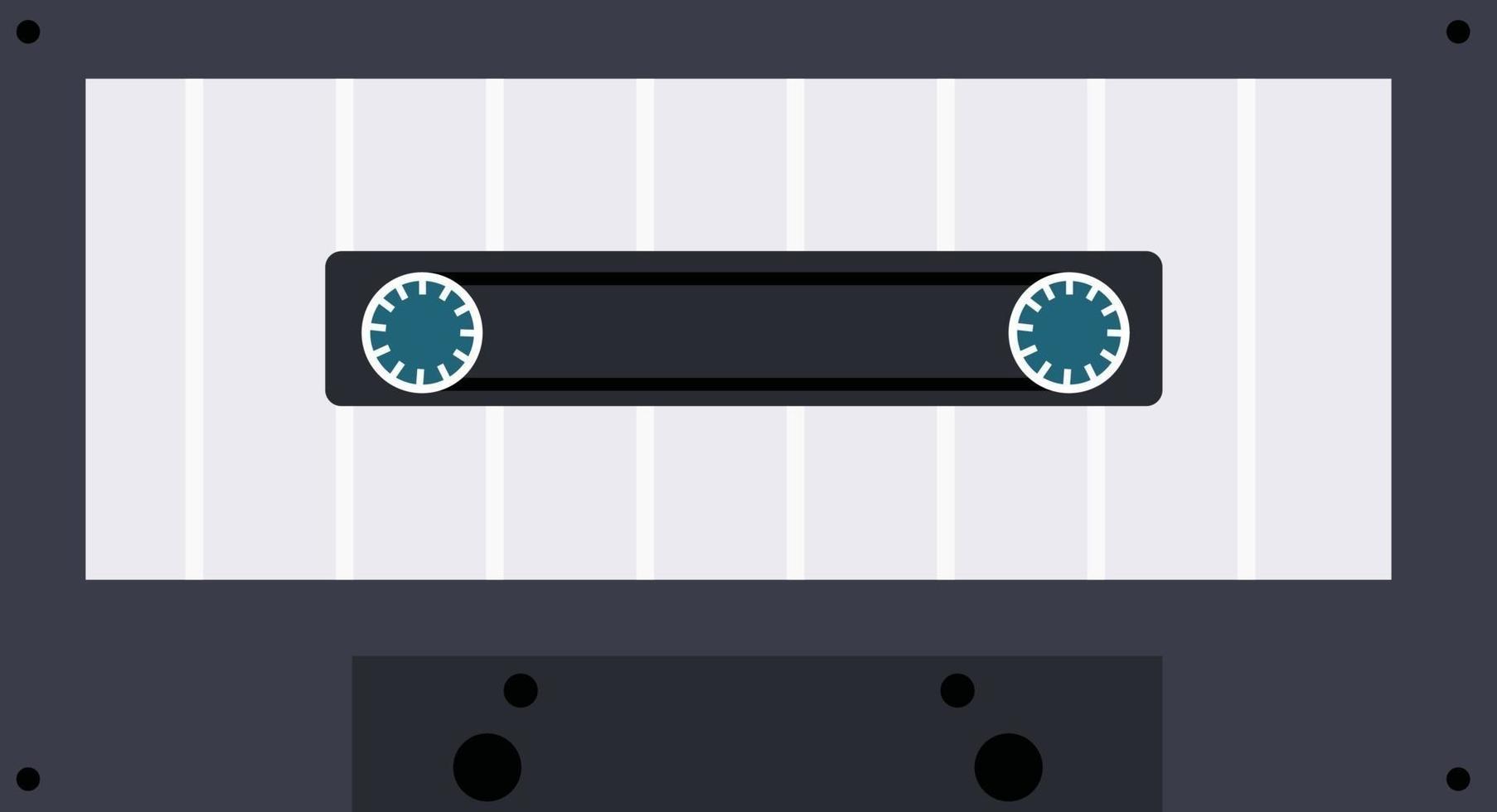 Old cassette, illustration, vector on a white background.