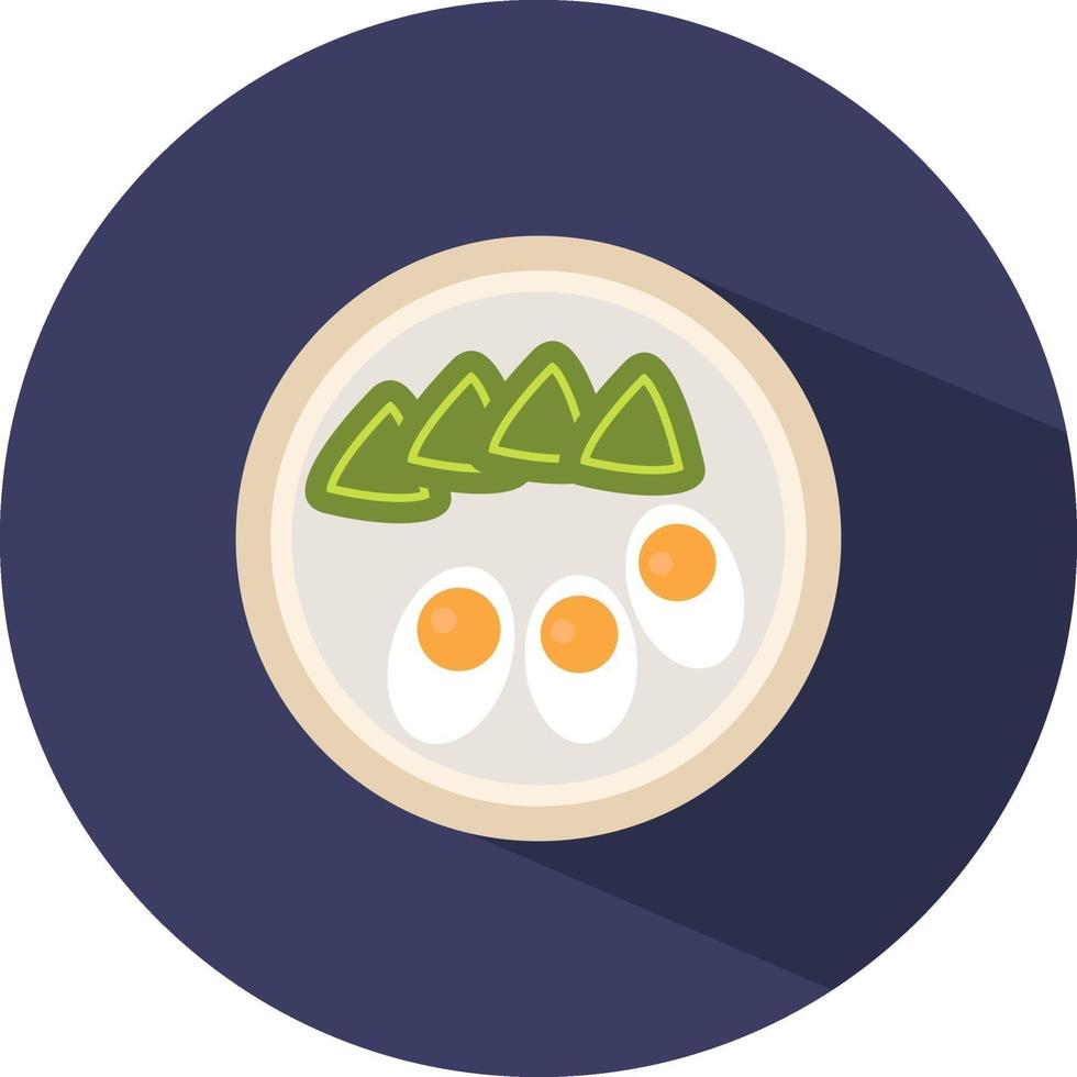 Eggs with wasabi, illustration, vector on a white background.