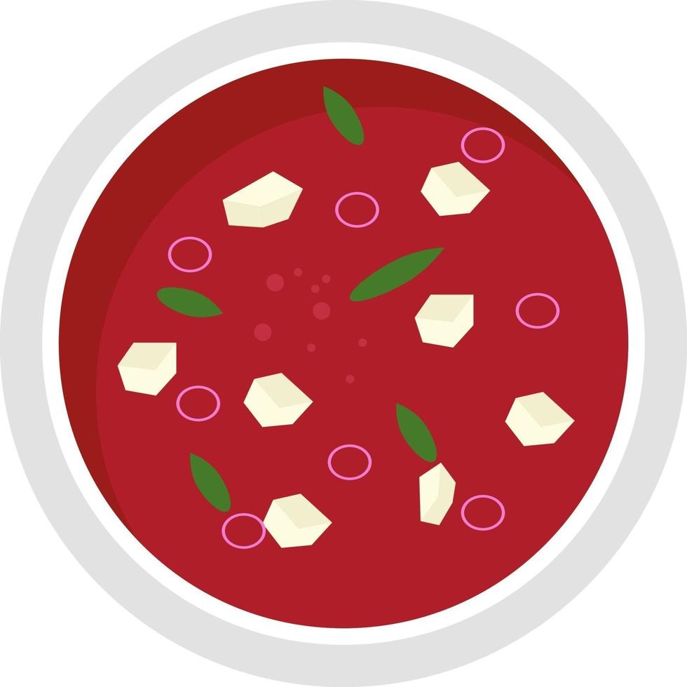 Chinese redsoup, illustration, vector on a white background.