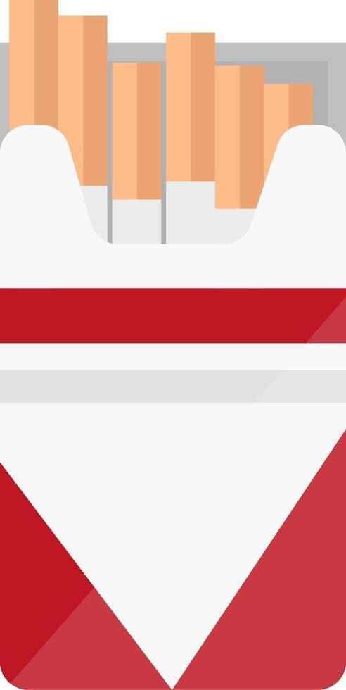 Red pack of cigarettes, illustration, vector on a white background.