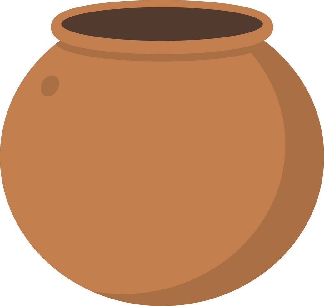 olla de barro, ilustración, vector sobre fondo blanco.